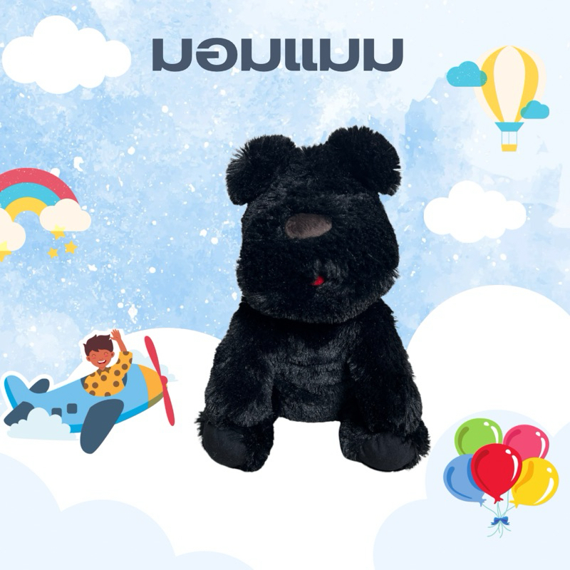 ตุ๊กตาหมามอมแมม ไซส์ M ขนาด 11-12 นิ้ว แบรนด์ Rainflowerเรนฟราวเวอร์ ตุ๊กตาวาเลนไทน์ ของขวัญวันเกิด ของขวัญรับปริญญา