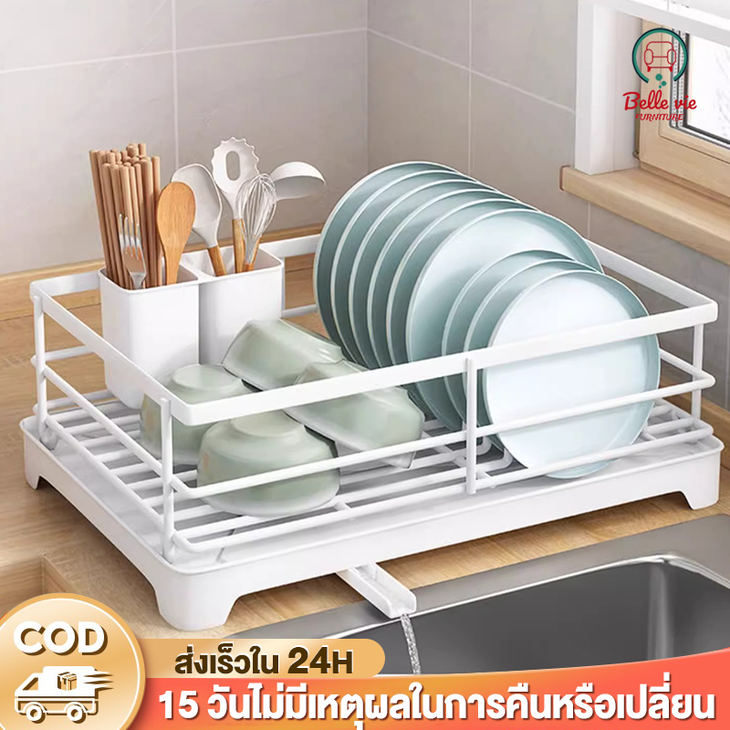 BV ที่คว่ำจาน ชั้นวางจาน 2 ชั้น พร้อมถาดรอง🍽️ กันฝุ่นละออง กันแมลง พลาสติก ห่างจากฝุ่น แมลงบิน แมลงสาบ🔥พร้อมส่ง