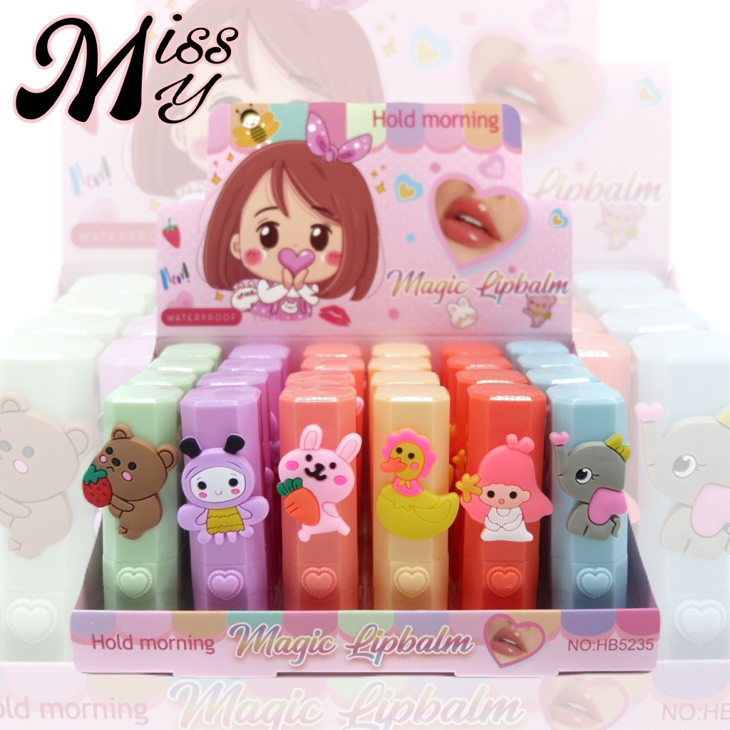 {24แท่ง} Hold Morning Magic Lip Balm ลิปบาล์มเปลี่ยนสี บำรุงริมฝีปาก เนียนนุ่ม ชุ่มชื้น