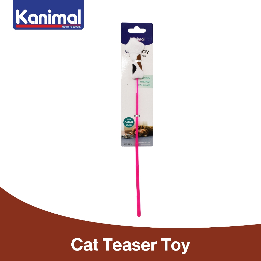 [108701] Kanimal Cat Teaser Toy ของเล่นแมว ไม้ล่อแมว รุ่นมือแมว ยัด Catnip Size S ความยาว 35.8 ซม.