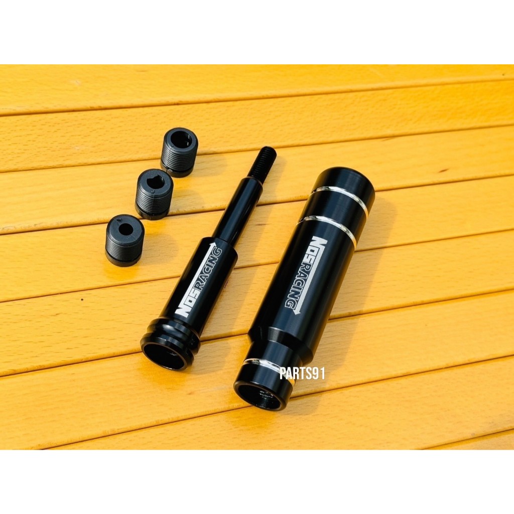 หัวเกียร์ สี+ด้ามต่อ ต่อรวมกันยาว 24cm มีบูชให้ในชุด3ขนาด วุสดุอลูมิเนียม[เชฟกับเกียร์ถอยมีสลักใส่ไม่ได้] - รูปที่ 4