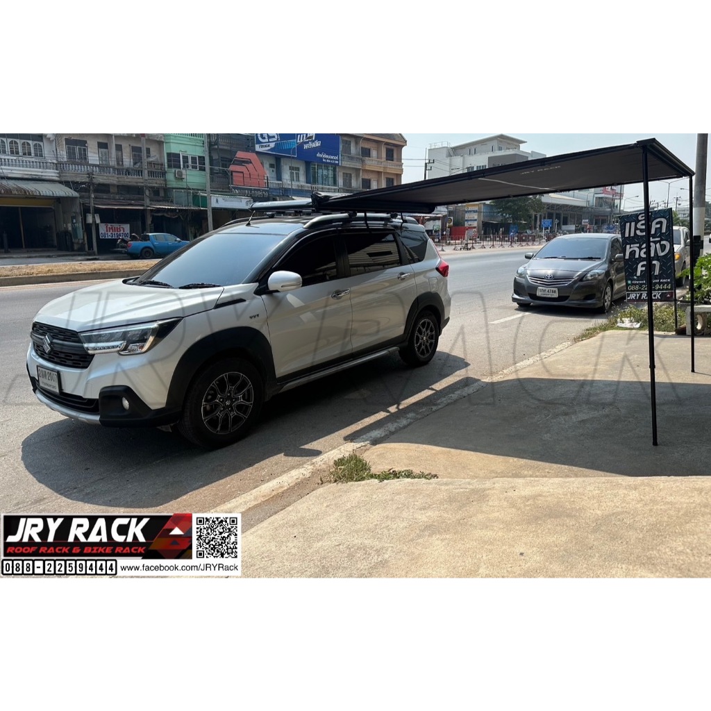 Car Awning ออนนิ่ง ผ้าใบข้างรถ JRY Rack เต็นท์ข้างรถ ม่านบังแดดข้างรถ กันสาดติดข้างรถ ขนาด 2*2.5 ม.