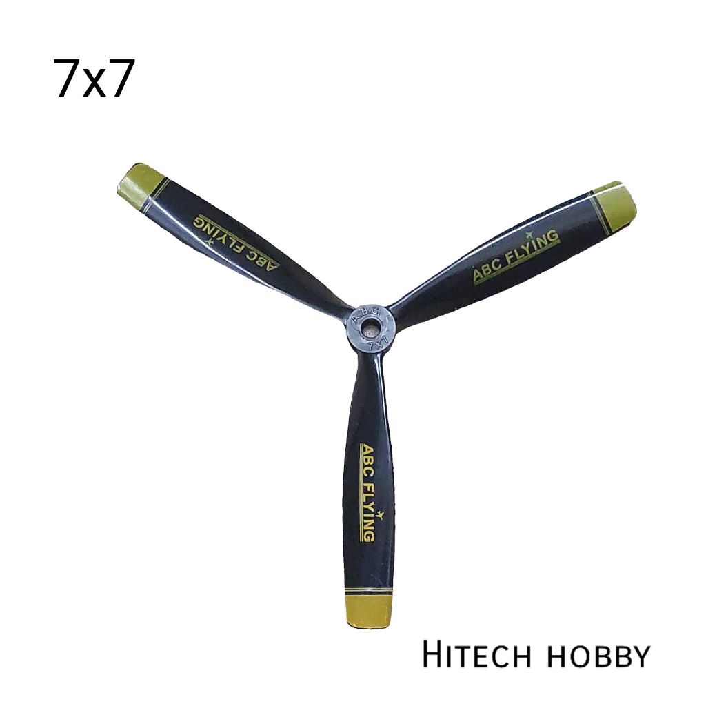 ใบพัด 3 แฉก ABC มีหลายขนาดให้เลือก ใช้กับ เครื่องบินบังคับ hitech
