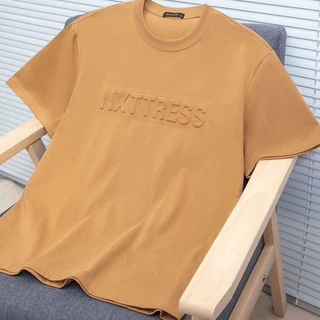 knowyou เสื้อยืดแขนสั้นผู้ชายลายอักษรปั๊มนูน สวมใส่สบาย พร้อมส่งM-2XL