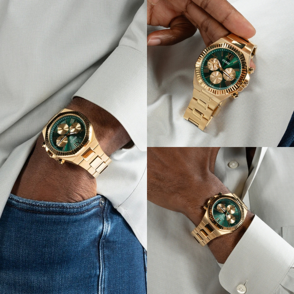 F.A ของหม่คะ Guess ผู้ชายนาฬิกาข้อมือชายหน้าปัดใหญ่ สวยหรูมีระดับ GW0703G1 GW0703G2 GW0703G3 GW0703G4 GW0703G5 44MM