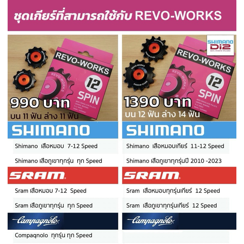 ลูกกลิ้งฟลูเล่ย์ REVO-WORKS2รุ่นใหม่เข้ามา เป็นแบร์นเดียวที่กล้ารับประกันการใช้งานถึง10,000kmหรือ1ปี