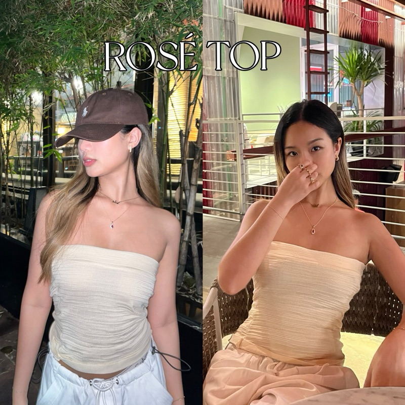 Rosé top เกาะอกใส่ได้หลายลุค