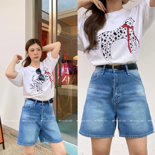 Proudly - Boby shorts jeans Summer กางเกงยีนส์ขาสั้น ทรง2ส่วนเอวสูง ใส่แล้วขายาว S-3XL(พร้อมส่ง)