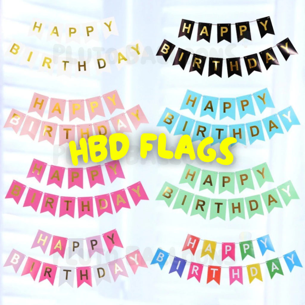 🎈 ธงวันเกิด Happy Birthday ป้ายอักษรวันเกิด [ตัวเลือก 11 แบบ] 🎈