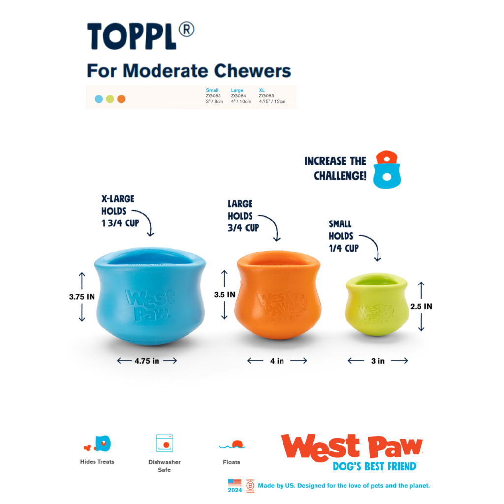 Toppl - Built For Moderate Chewers - westpaw