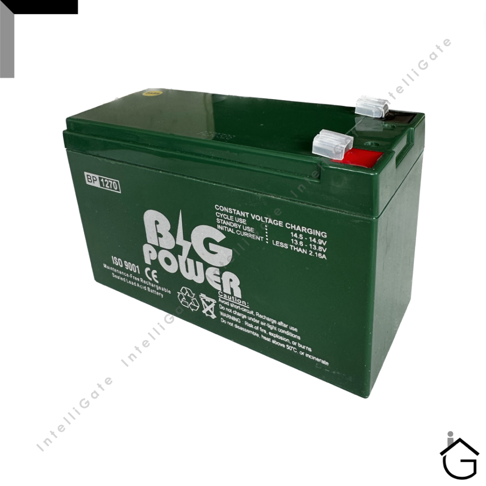 แบตเตอร์รี่ ขนาด 12V 7AH เหมาะสำหรับใช้กับมอเตอร์ประตูบานเลื่อน มอเตอร์ประตู DC