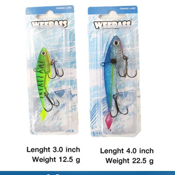 ปลายาง  weebass รุ่น Joker Fish  JF  หนัก  12.5 กรัม ขนาด 3 นิ้ว เนื้อยางเหนียว ทนทาน ไม่ฉีกขาดง่าย เบ็ด 3 ทาง แข็งแรง
