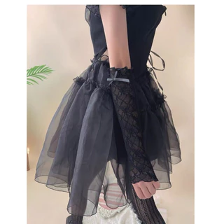 พร้อมส่งในไทย// 04 ลูกไม้ซีทรู ถุงมือตาข่ายลูกไม้ แฟชั่นโลลิต้า (Lolita Fashion) ถุงมือคอสเพลย์