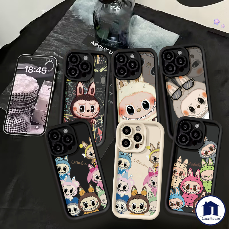 เคสนิ่มลายการ์ตูน Labubu สุดน่ารักสำหรับ Redmi 13C 12 9A A1 10 9C 10A 12C 9T 9 10C Note 13 12 10 11 Pro 8 9 10s POCO M3