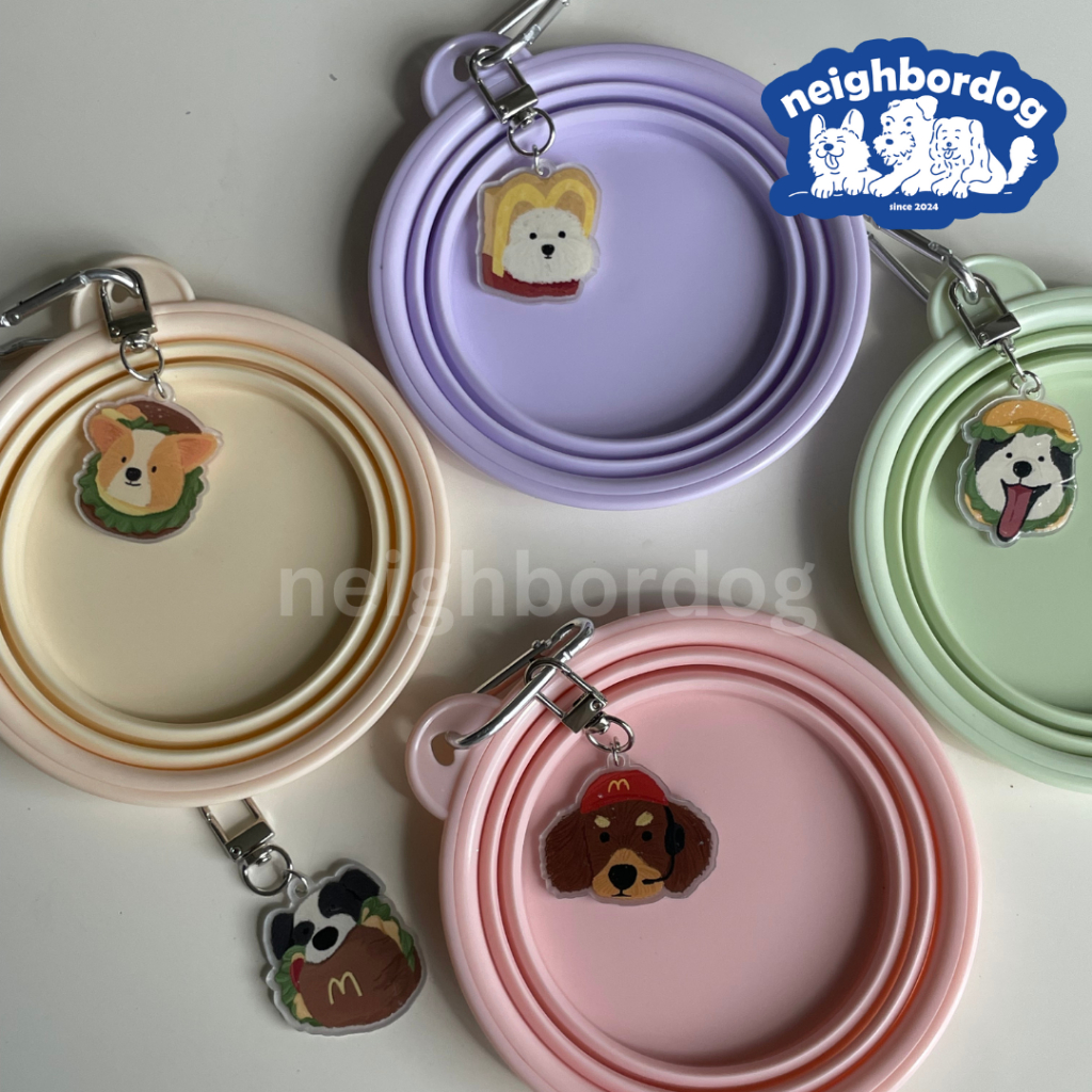 neighbordog ถ้วยน้ำพับได้ ถ้วยน้ำพกพา สำหรับสัตว์เลี้ยง