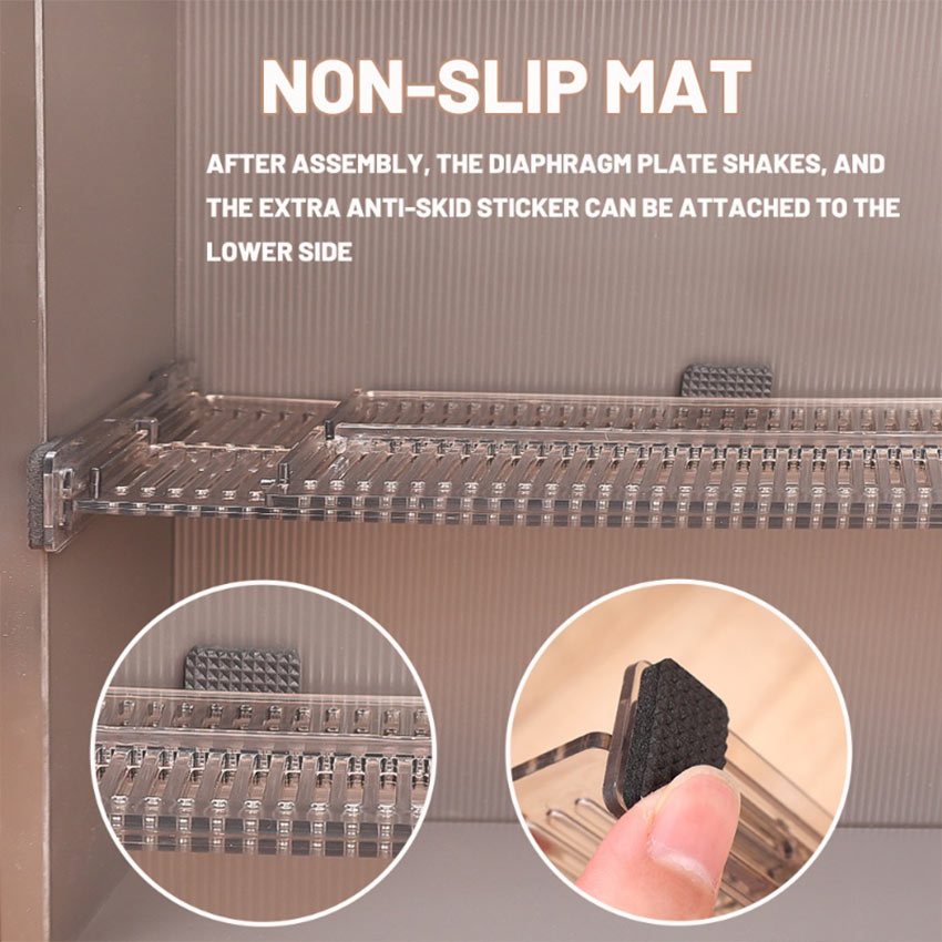 พร้อมส่ง แผ่นกั้นลิ้นชัก แบ่งช่องเก็บของ แบบใส สําหรับตู้เสื้อผ้า ร้านอยู่ที่ไทย - รูปที่ 3