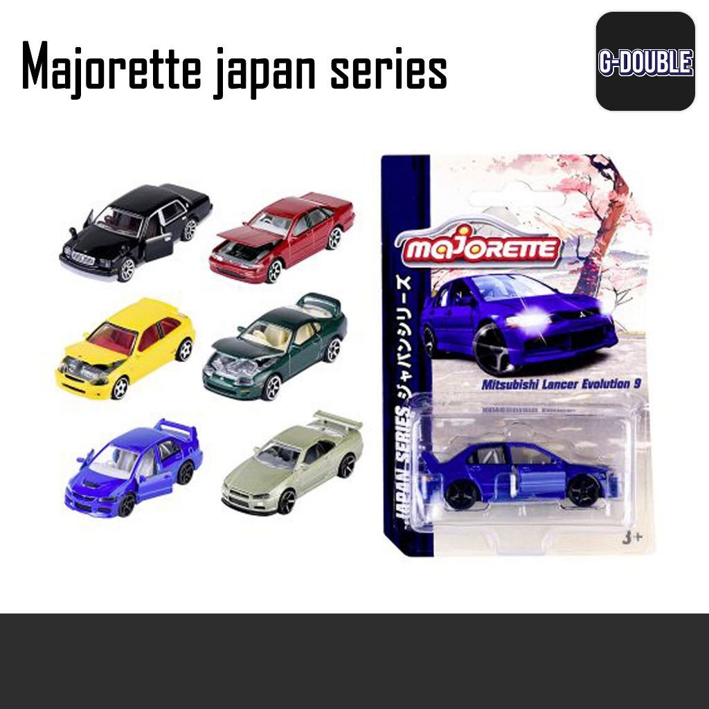 Majorette Japan Series รถเหล็กมาจอเร็ต ชุดเจแปนซีรีย์ ขนาด 1/64 EK9 EVO R34 SUPRA A31 CENTURY