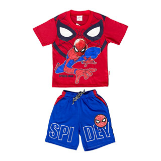MARVEL  SPIDERMAN : 003142 ชุดเซ็ตเสื้อกางเกงเด็กผู้ชาย ลิขส…