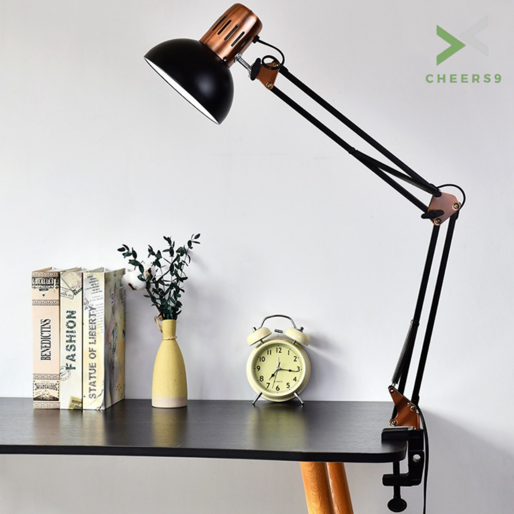 โคมไฟอ่านหนังสือ โคมไฟหนีบโต๊ะ โคมไฟถนอมสายตา ไฟมินิมอล reading lamp สามารถปรับได้ แข็งแรง Cheers9