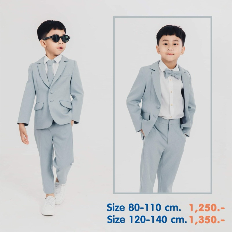 ส่งต่อชุดสูทแท้มีเสริมไหล่Size90 แบรนด์Kidswear Thailand