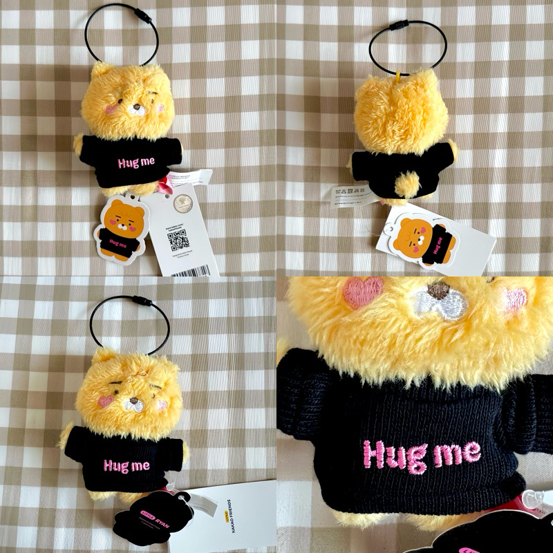 พวงกุญแจ Kakao Friends Love for you plush doll Keyring Bag chain - Little Ryan Hug Me Fossil Doll Keyring