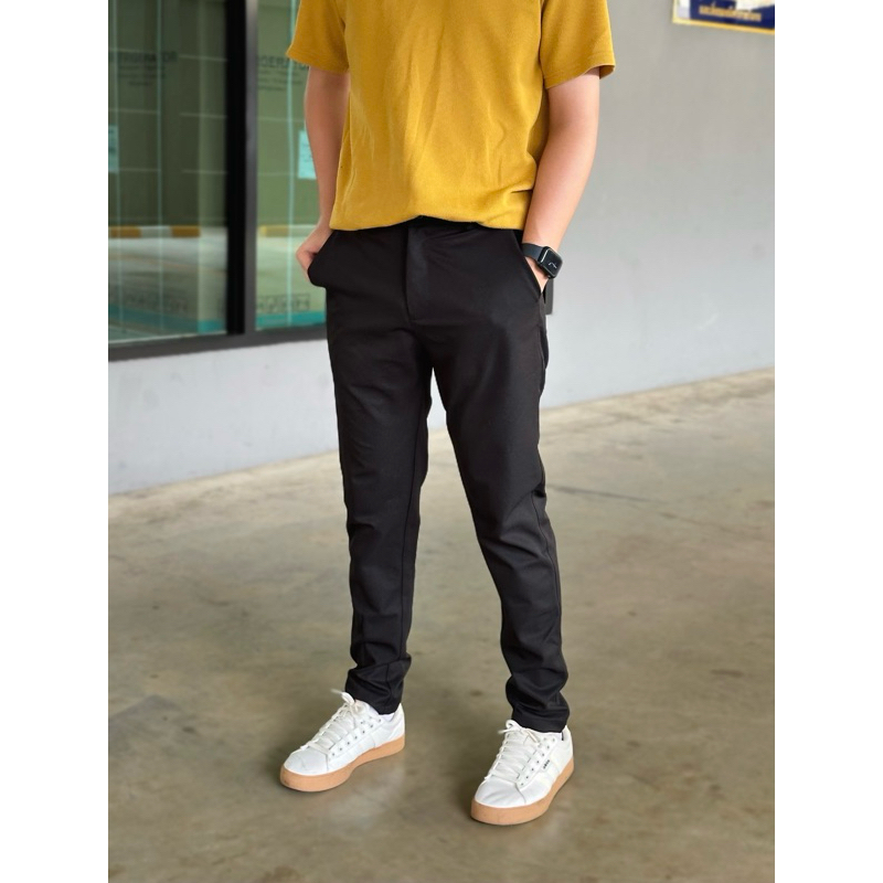 กางเกงขายาว ทรงกระบอกเล็ก เนื้อผ้าไม่ยับง่าย ผ้ายืดใส่บาย ตัดเย็บโดยคนไทย ราคา ถูกที่สุด ดีลบีเคเค แกลเลอรีภาพที่ 5