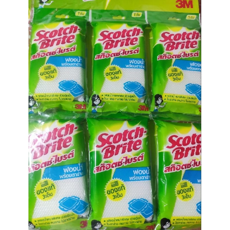 Scotch Brite ของแท้ 3M ฟองน้ำพร้อมตาข่ายฟองน้ำหนาพิเศษ ช่วยอุ้มน้ำ
ใยตาข่าย ทนทาน ไม่ขาดง่าย