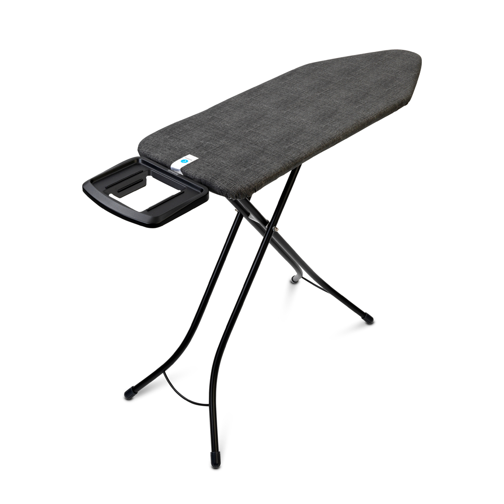Brabantia โต๊ะรีดผ้า Ironing Board C, 124x45 cm, Solid Steam Iron Rest Black Frame (SSIR)
