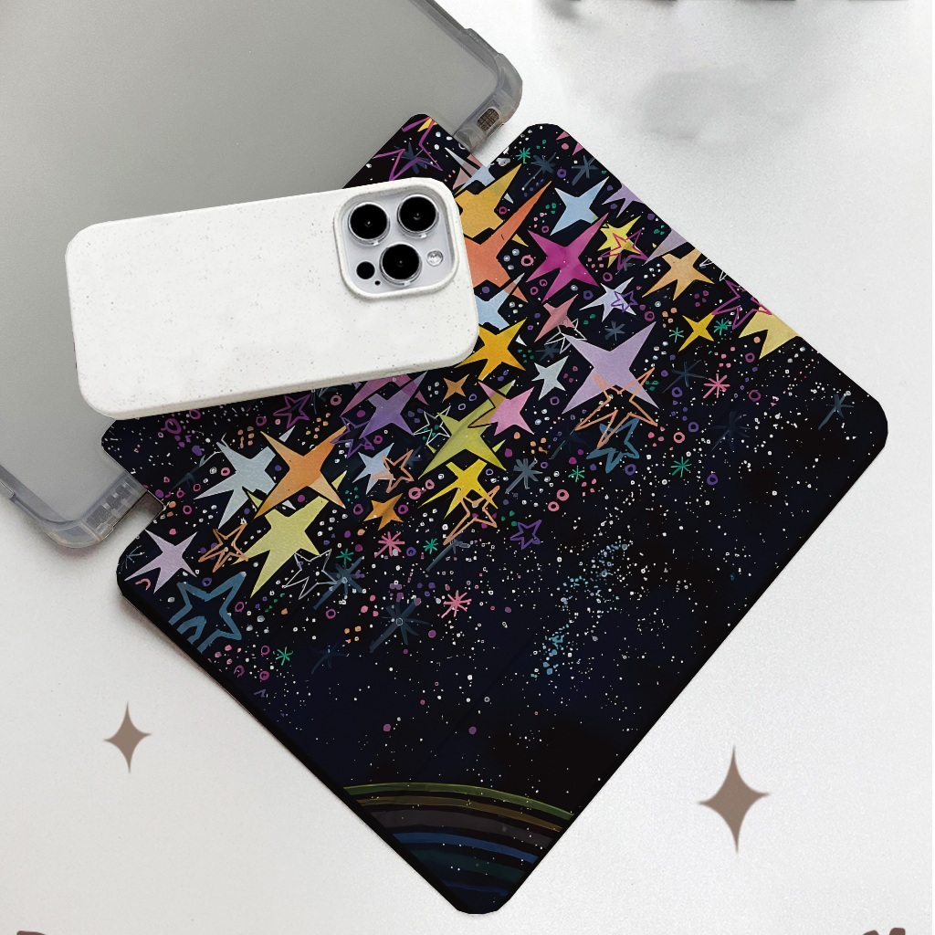 พร้อมส่ง เคสไอแพด Gen9 Air5 สีสัน ดาว เคสiPad Gen8 Air4 Case iPad มีที่เก็บปากกา 11pro 2024 Air6