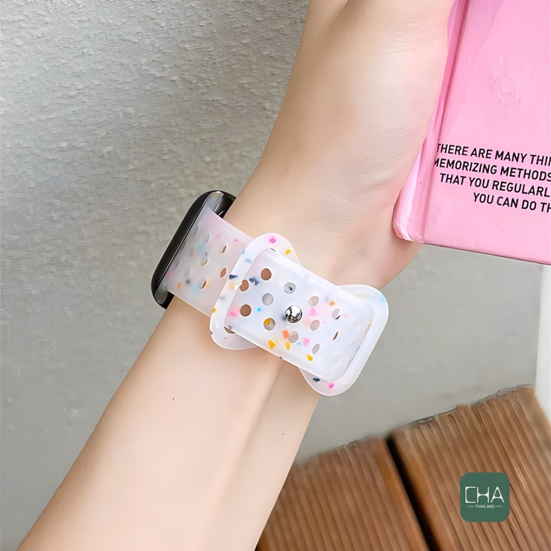 สายท้อปปิ้ง สายนาฬิกา smart watch 11 10 9 8 ultra 7 6 5 4 ขนาด 45/49/44/41/46mm สาย iWatch smart watch ยางลาย พร้อมส่ง - รูปที่ 3