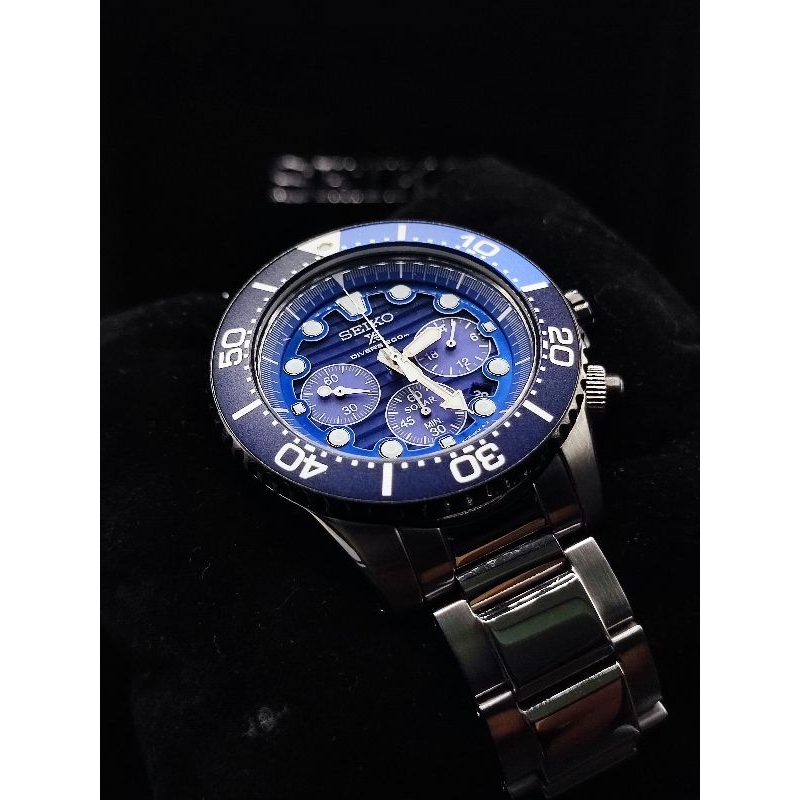 Seiko Prospex Solar Save The Ocean Special Edition รุ่น SSC675P1   🔵⚫ (batman)