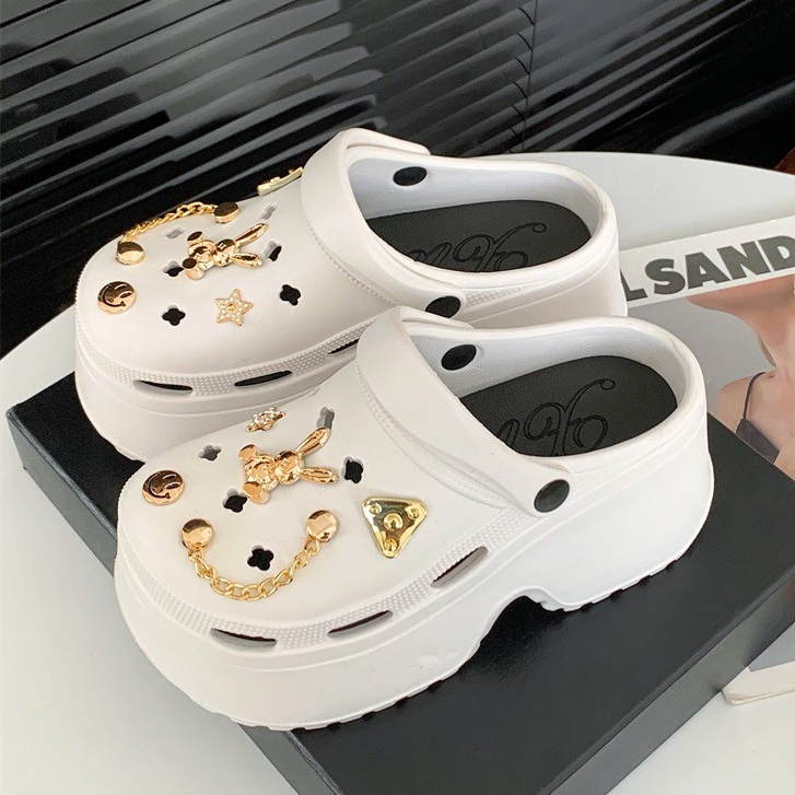 รองเท้าหัวโต รองเท้านุ่ม พื้นหนา EVA กันน้ำ รองเท้าแตะ ป้องกันแสงแดดที่ระบายอากาศได้ T5292 - รูปที่ 5