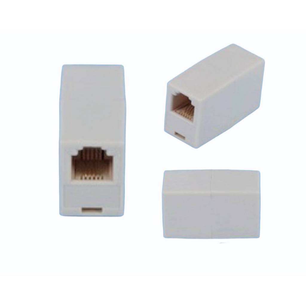 หัวต่อโทรศัพท์ RJ11 6P 4C Telephone Straight Coupler, Telephone Cable Extender Joiner Adapter Connec