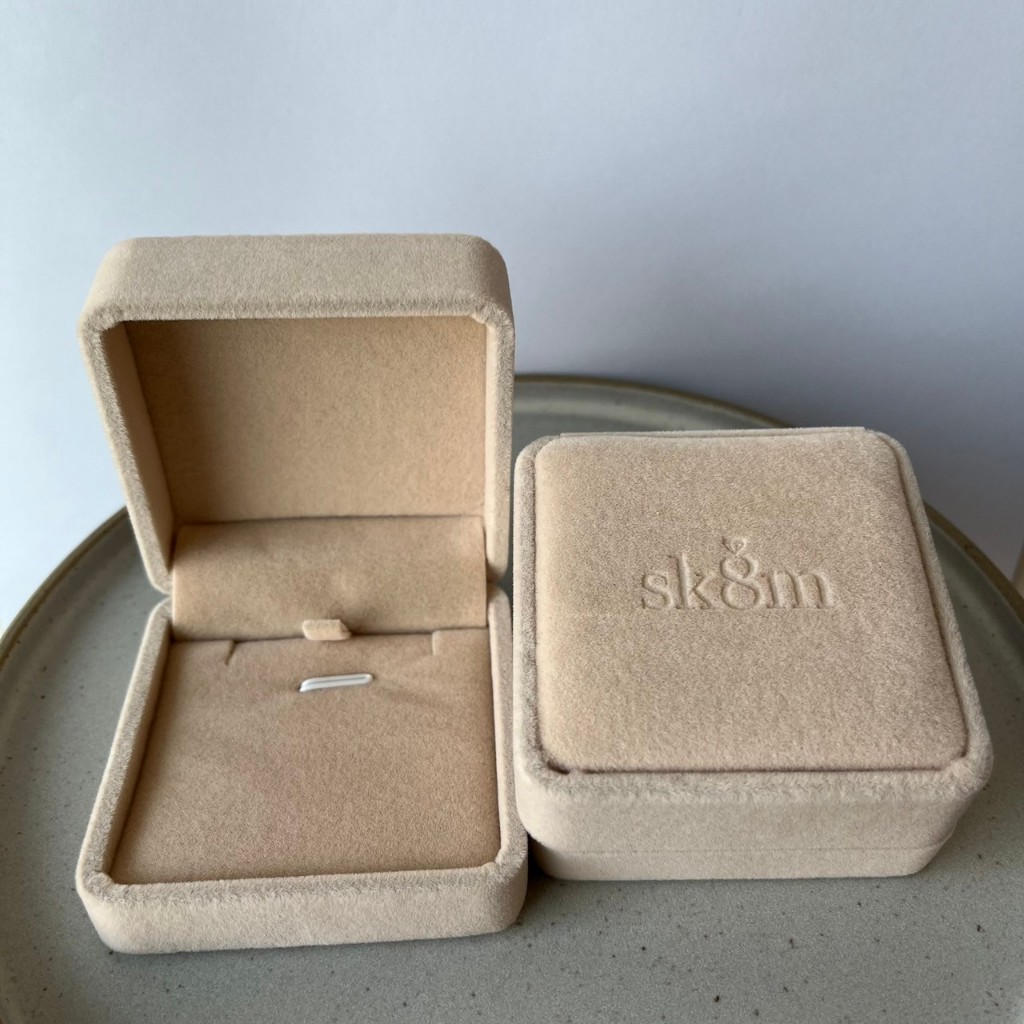 กล่องสร้อยคอ กล่องกำมะหยี่ ขนาด7*7*4CM กล่องใส่สร้อยคอ จี้ ต่างหู กำไล - รูปที่ 5