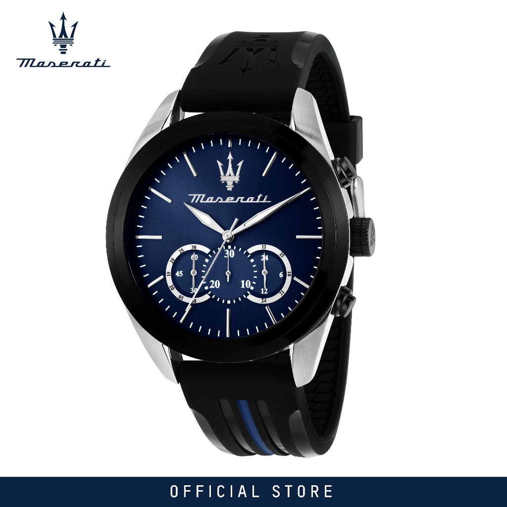 【2 Years Warranty】Maserati Traguardo 45mm Men's Quartz  นาฬิกาข้อมือแฟชั่น R8871612044