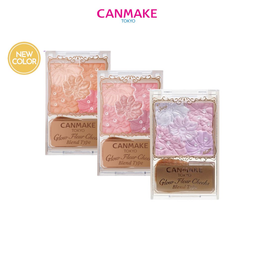 CANMAKE Glow Fluer Cheek Blend Type บลัชออนเนื้อแมท&เนื้อประกายมุก ในหนึ่งเดียว
