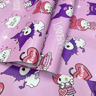 วอลเปเปอร์ติดผนัง Kuromi PVC กาวในตัว กันน้ำ ติดเองได้ กว้าง 45 ซม. Wallpaper Sticker