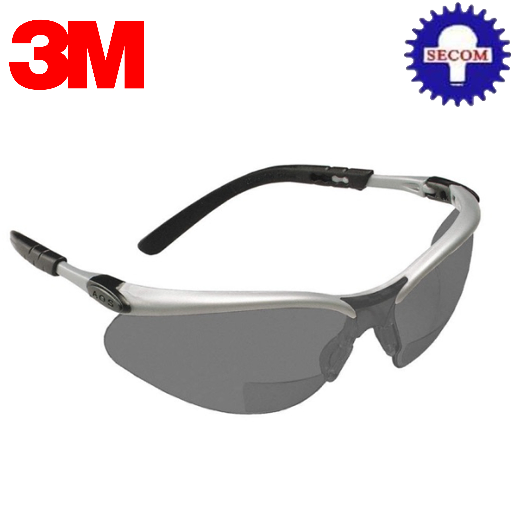 **สินค้าลดล้างสต็อก**แว่นตานิรภัย 3M กรอบแว่นสีเทา เลนส์สีดำ รุ่น BX series Model 11381