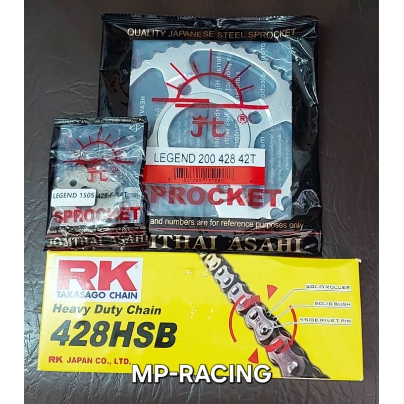 โซ่สเตอร์ GPX-LEGEND 200 (428x14+42T-132L)สเตอร์หน้า+หลัง+โซ่ DID/RK/พระอาทิตย์(รุ่นซี่ลวดดิสก์เบรคหลังเท่านั้น)