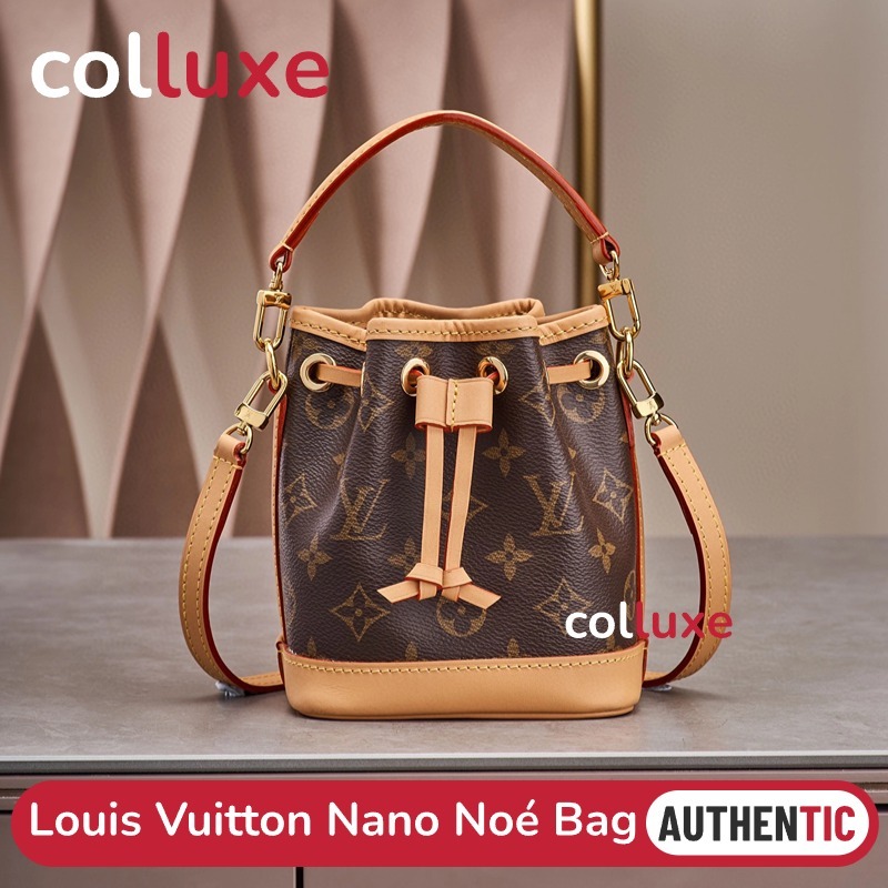 👜หลุยส์วิตตอง Louis Vuitton NANO NOÉ สุภาพสตรี/กระเป๋าสะพายไหล่ LV NOE Shoulder Bag