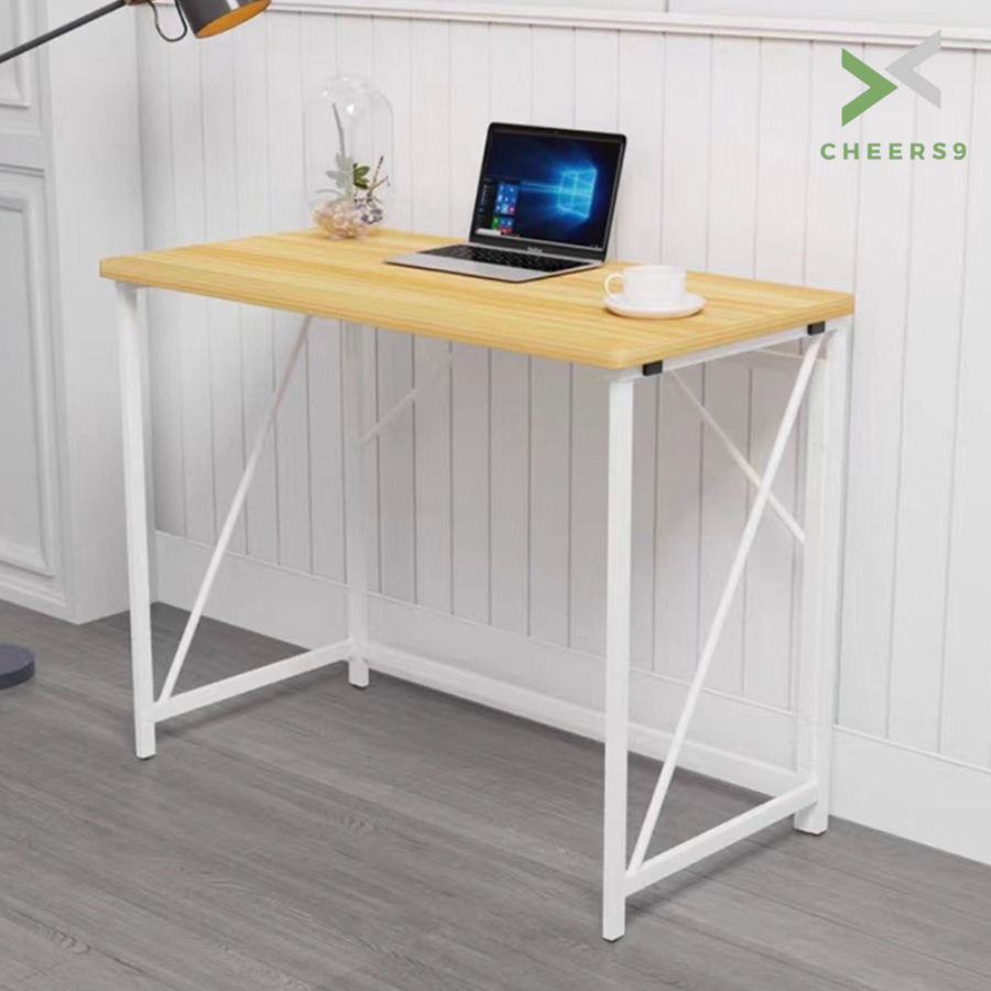 โต๊ะไม้พับเก็บได้ โต๊ะคอมพิวเตอร์ รับน้ำหนักได้ดี มี 2 สีให้เลือก cheers9