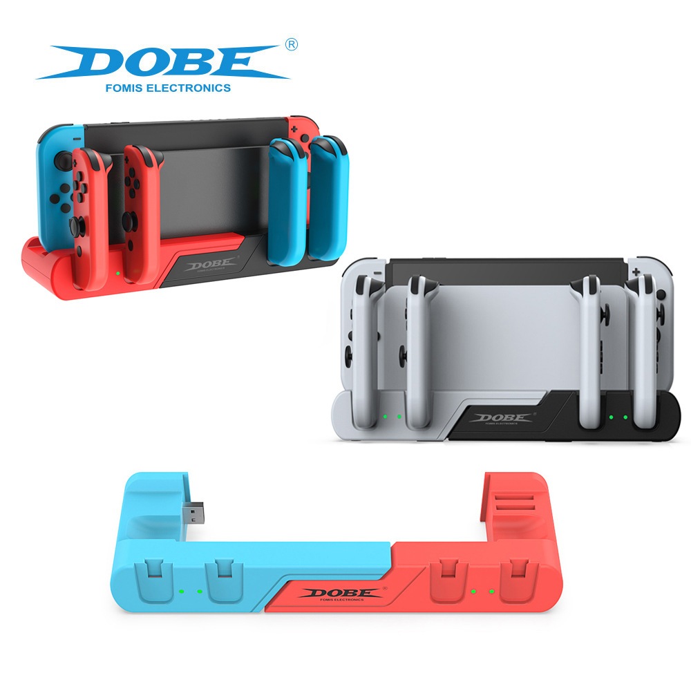แท่นชาร์จ Joy Con ชาร์จ จอยคอน Nintendo Switch Oled / กล่องแดง / รุ่นใหม่ ยี่ห้อ Dobe Charging Dock