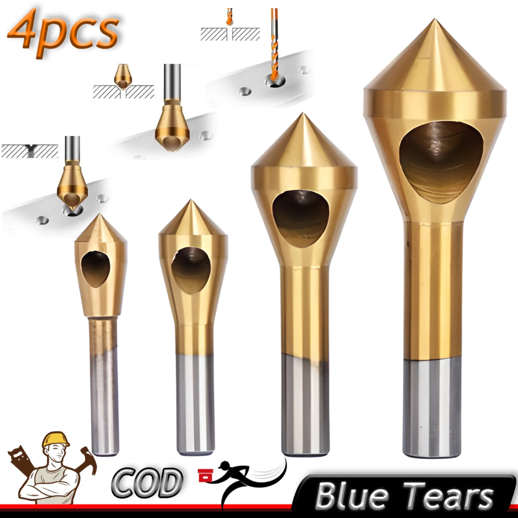 ดอกลบคมมีรู ดอกลบคมรูเจาะ ดอกสว่านลบคม โลหะ ดอกลบคม Chamfer HSS Countersink Deburring