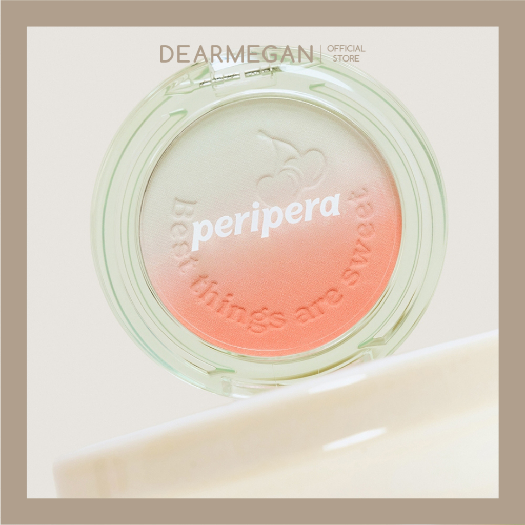 PERIPERA PURE BLUSHED CUSTOM CHEEK บลัชออน 04 JUICY CORAL (SODA CAFE)