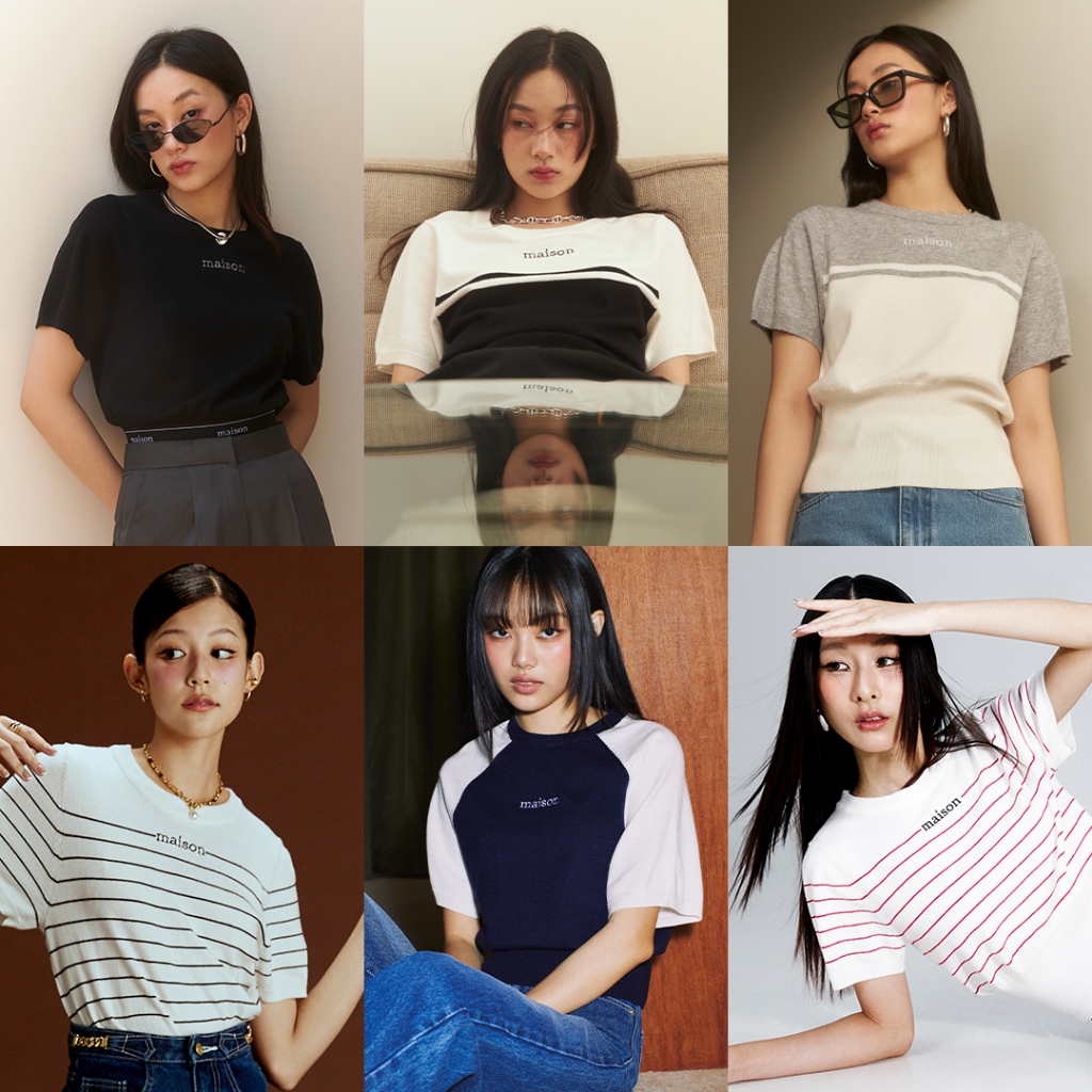maison KEEPS | Pacific Knitted Top | เสื้อไหมพรมคอกลมปักโลโก้