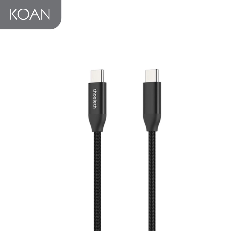 สายชาร์จ Choetech PD 3.1 240W USB-C to USB-C nylon Cable 2m/ 1.2m-Black