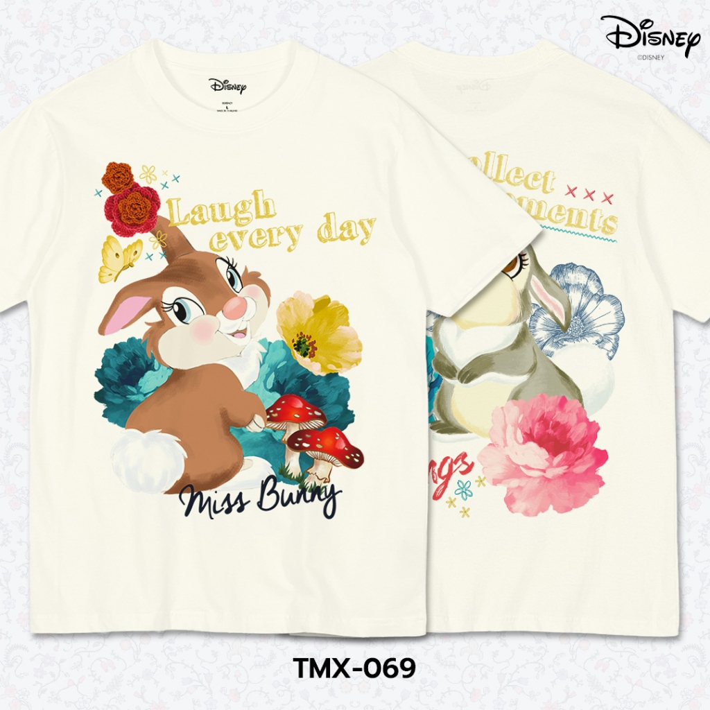 เสื้อยืด สตรีทแฟชั่น Disney - Miss Bunny ลิขสิทธิ์แท้100% Disney's คอกลม แขนสั้น (TMX-069)