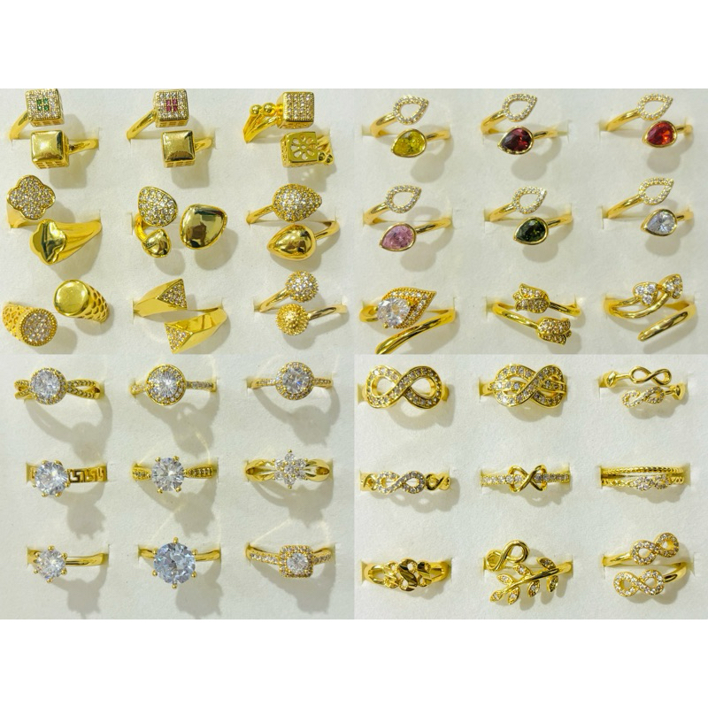 แหวนมาใหม่*แหวนชุบทอง24K แหวนสวยพรอมส่ง