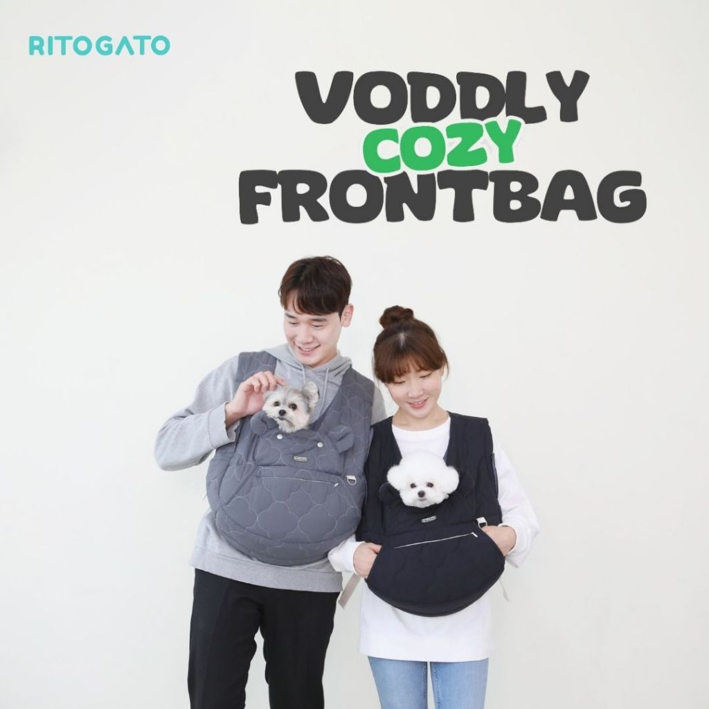 Ritogato Voddly Cozy Front Bag กระเป๋าอุ้มสำหรับสัตว์เลี้ยง นำเข้าจากเกาหลี