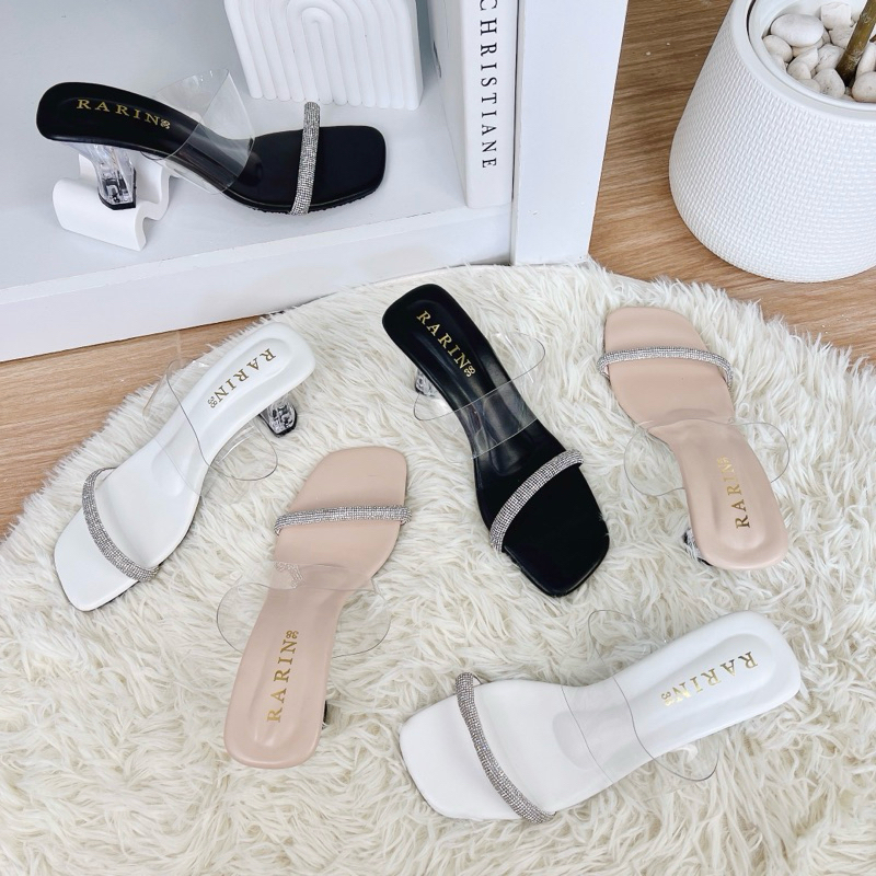 Rarin [ TIER ] รองเท้าส้นแก้ว 2 นิ้วครึ่ง